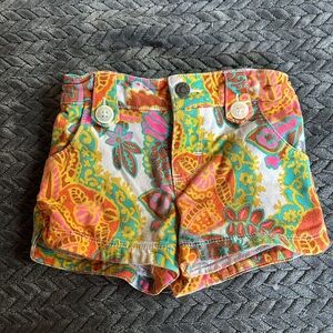Genuine Kids Teal and Yellow Patterned Shorts